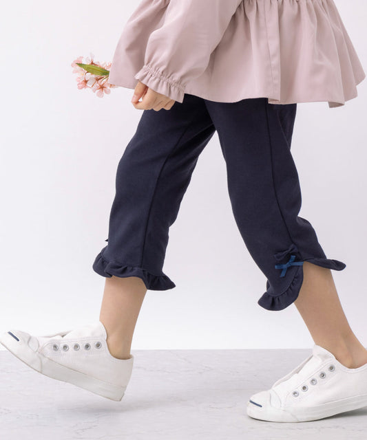 Japanese children's clothing panpantutu bow stretch pants 90-140cm girls summer PANTS 