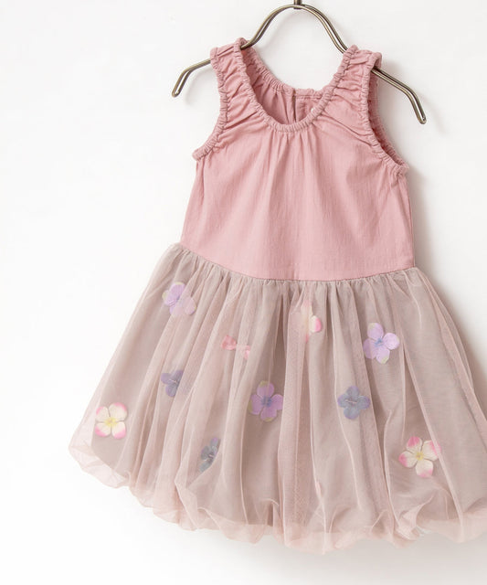 Japanese children's clothing panpantutu floral ribbon bubble dress 80-150cm girls summer dresses 