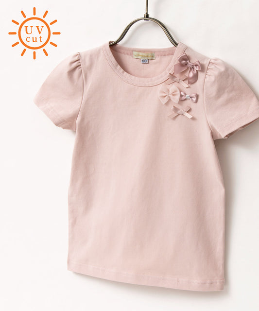 Japanese children's clothing panpantutu UV protection bow top 80-150cm girls summer TOPS 
