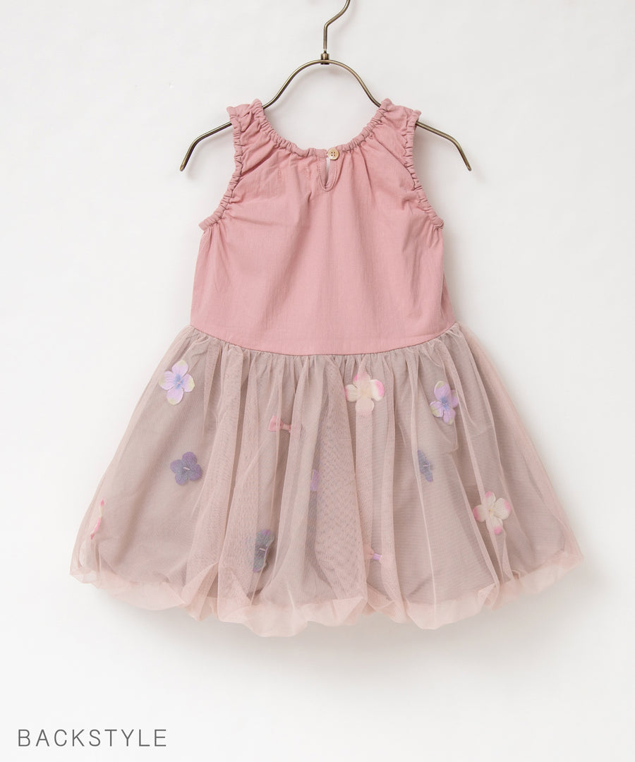 Japanese children's clothing panpantutu floral ribbon bubble dress 80-150cm girls summer dresses 