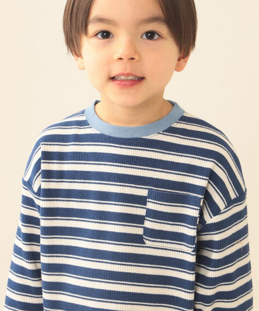 日本童裝 BEAMS mini 華夫紋上衣 90-140cm 男童款 夏季 TOPS