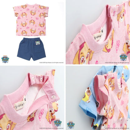 Japanese children's clothing Branches x PAW PATOROL casual two-piece suit 80cm boys/girls newborn baby summer TOPS PANTS 