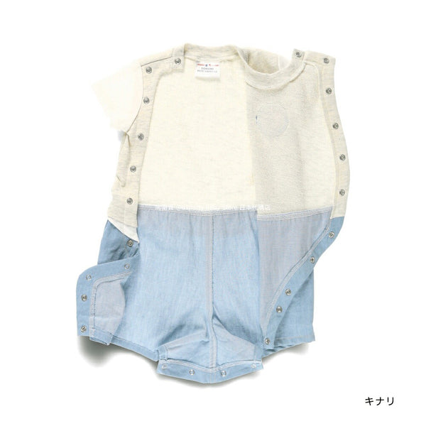 日本童裝 Branshes x MLB 假兩件連衣 80cm 男童款 初生嬰兒 春夏季 Jumpsite