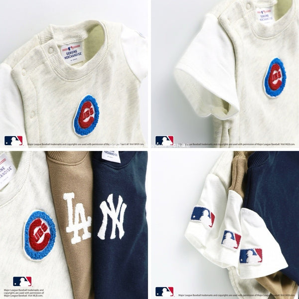 日本童裝 Branshes x MLB 假兩件連衣 80cm 男童款 初生嬰兒 春夏季 Jumpsite