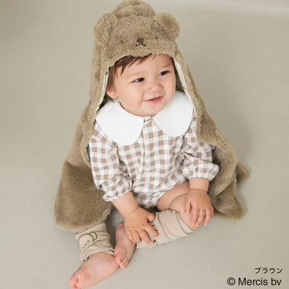 日本童裝 Branshes x miffy 連帽披肩 50-80cm 男童款/女童款 初生嬰兒 秋季 OUTERWEAR