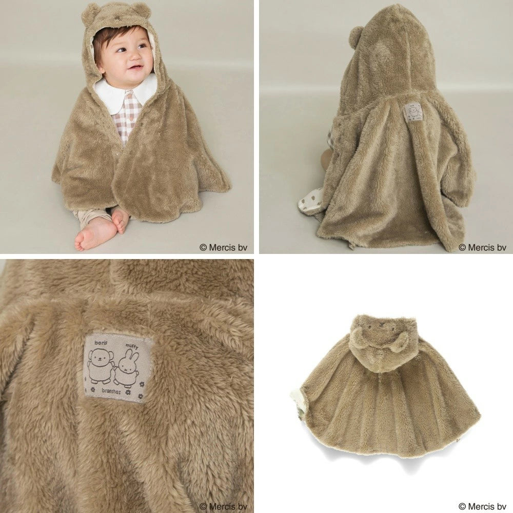 日本童裝 Branshes x miffy 連帽披肩 50-80cm 男童款/女童款 初生嬰兒 秋季 OUTERWEAR