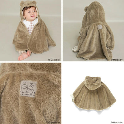 日本童裝 Branshes x miffy 連帽披肩 50-80cm 男童款/女童款 初生嬰兒 秋季 OUTERWEAR