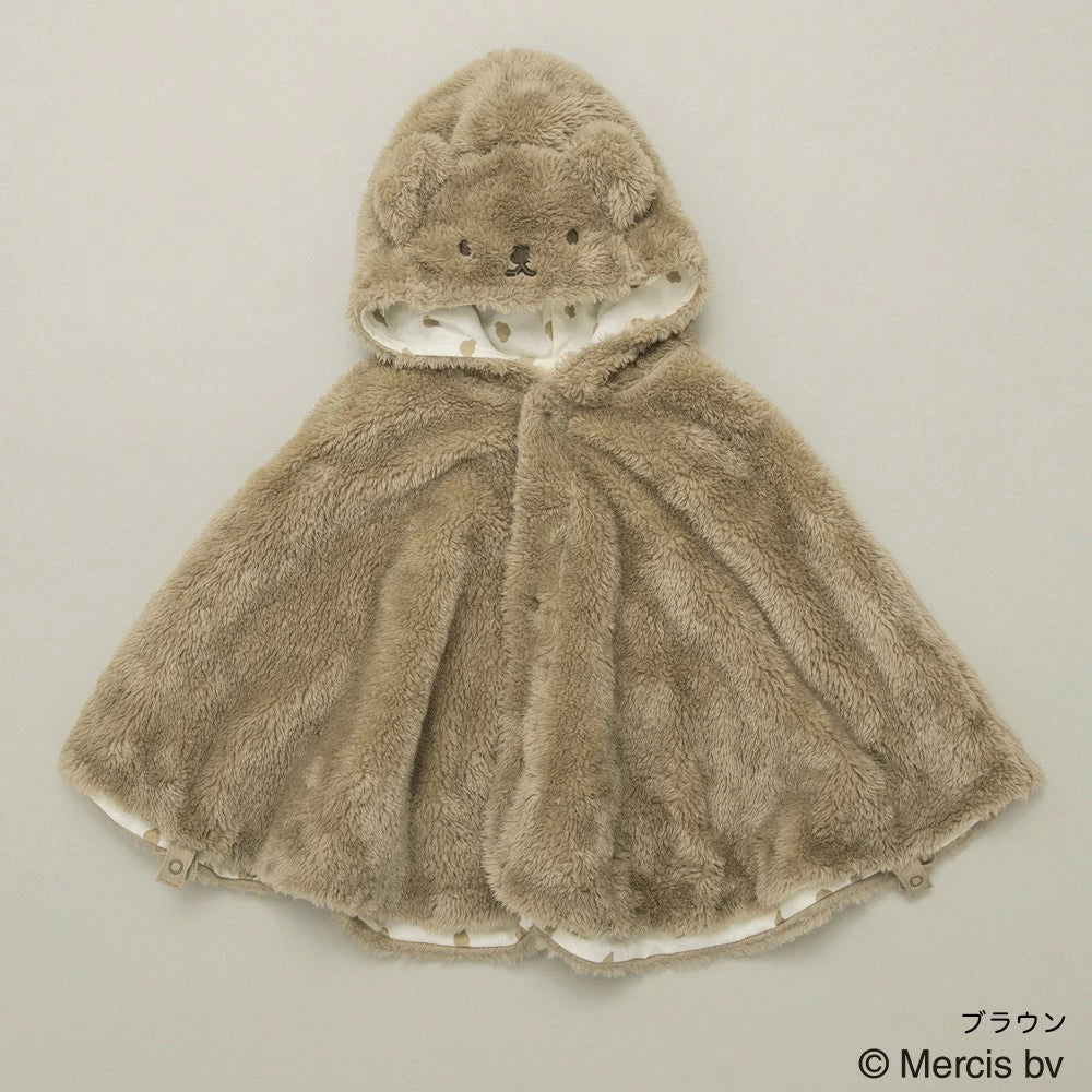 日本童裝 Branshes x miffy 連帽披肩 50-80cm 男童款/女童款 初生嬰兒 秋季 OUTERWEAR