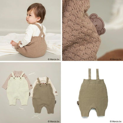 日本童裝 Branshes x miffy 針織吊帶連衣 80cm 男童款/女童款 初生嬰兒 秋季 Jumpsuit