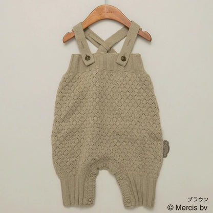 日本童裝 Branshes x miffy 針織吊帶連衣 80cm 男童款/女童款 初生嬰兒 秋季 Jumpsuit