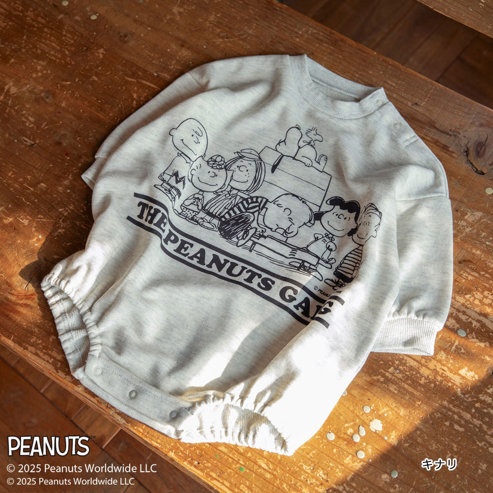 日本童裝 Branshes x PEANUTS 75周年 印花連衣 80cm 男童款/女童款 初生嬰兒 秋季 Jumpsuit