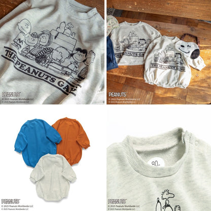 日本童裝 Branshes x PEANUTS 75周年 印花連衣 80cm 男童款/女童款 初生嬰兒 秋季 Jumpsuit
