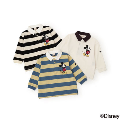 日本童裝 pe#main x Disney 橄欖球風長袖T卹 80-130cm 男童款 秋季 TOPS