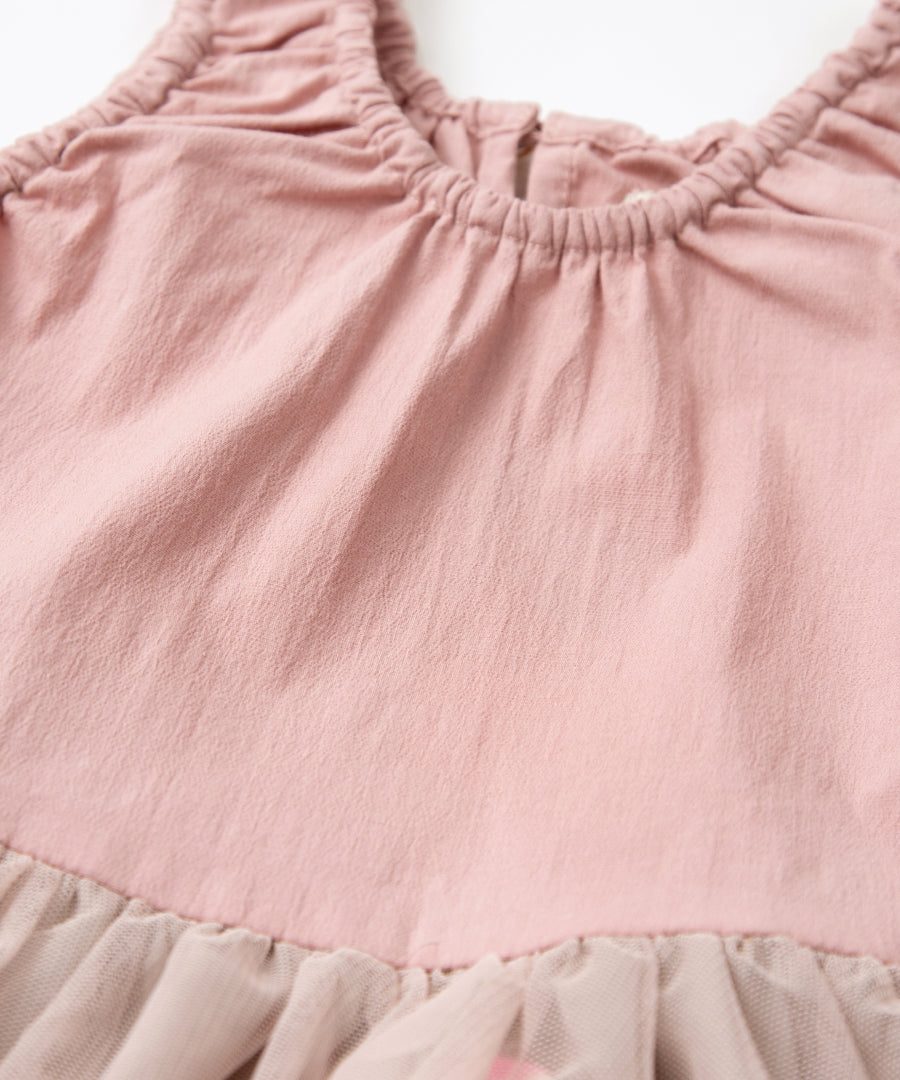Japanese children's clothing panpantutu floral ribbon bubble dress 80-150cm girls summer dresses 