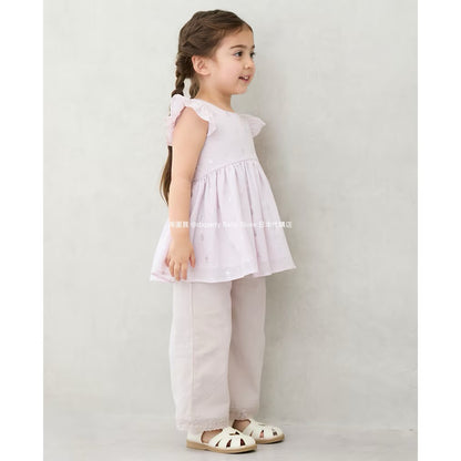 Japanese children's clothing pe#main lace wide-leg pants 80-130cm girls summer PANTS 