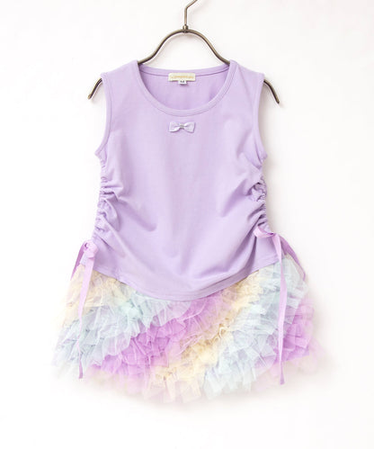 Japanese children's clothing panpantutu vest patchwork yarn tutu dress 80-140cm girls summer dresses 