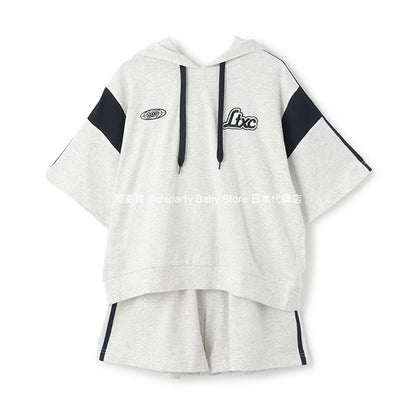 Lovetoxic Japanese Children's Clothing Two-Piece Sports Set (140-170cm) Girls Summer TOPS PANTS 