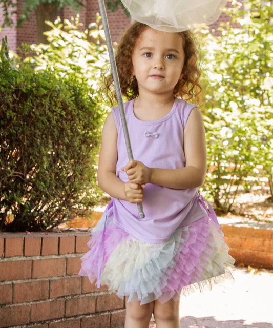 Japanese children's clothing panpantutu vest patchwork yarn tutu dress 80-140cm girls summer dresses 