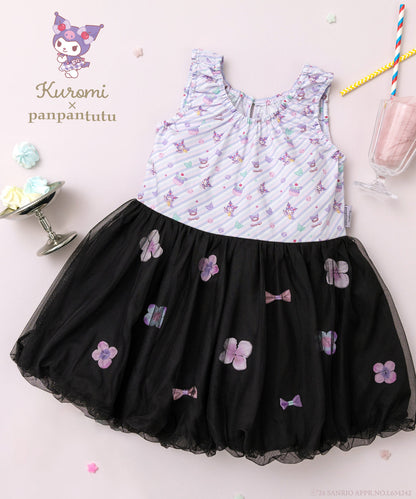 Japanese children's clothing panpantutu x Sanrio Kuromi bubble vest dress 80-150cm girls' summer dresses 