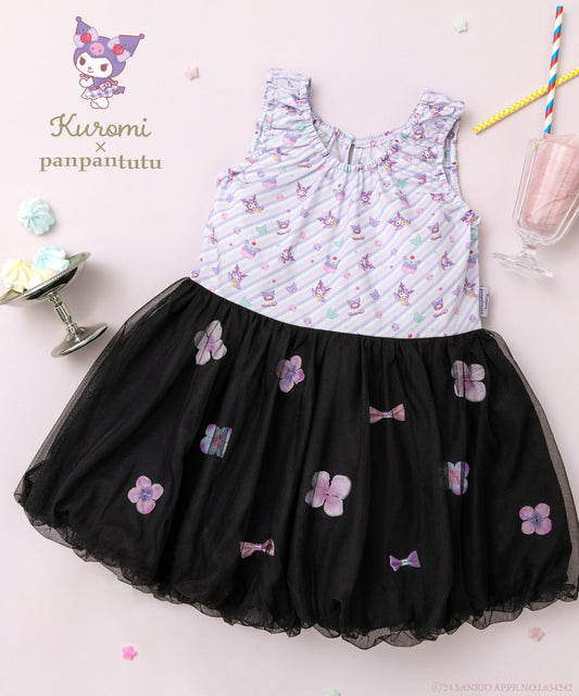 Japanese children's clothing panpantutu x Sanrio Kuromi bubble vest dress 80-150cm girls' summer dresses 