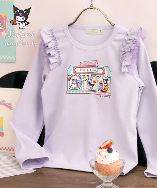 Japanese children's clothing panpantutu x Sanrio Kuromi printed top 80-140cm girls summer TOPS 