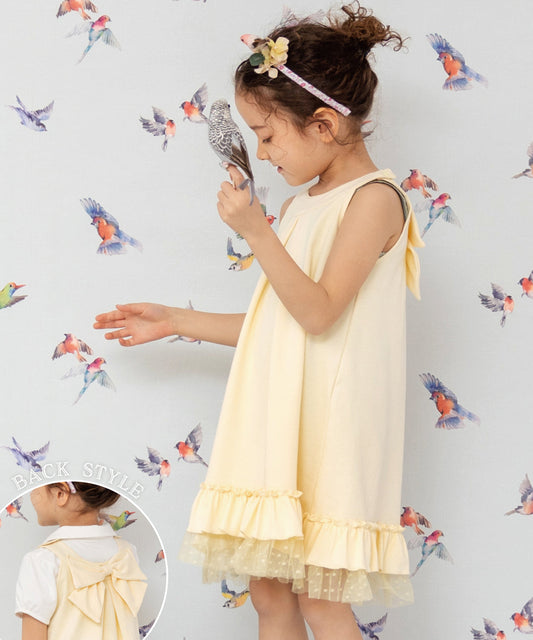Japanese children's clothing panpantutu bow heart skirt 80-140cm girls summer dresses 