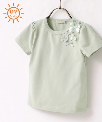 日本童裝 panpantutu 防UV 蝴蝶結上衣 80-150cm 女童款 夏季 TOPS