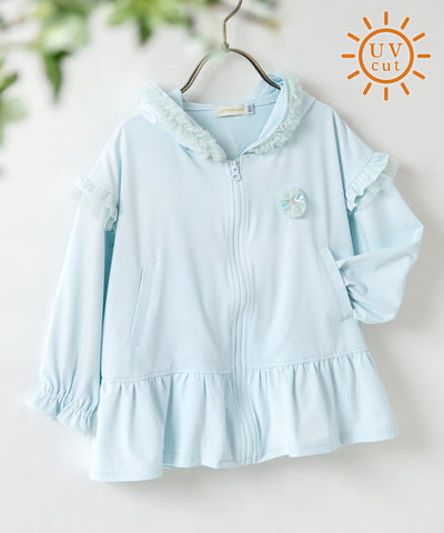 日本童裝 panpantutu 防UV 速乾系列 荷葉邊外套 80-150cm 女童款 夏季 OUTERWEAR