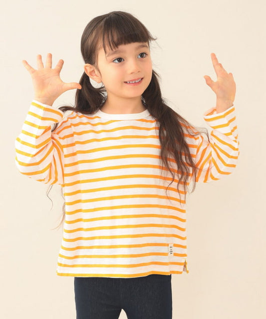 日本童裝 BE#AMS mini 條紋長袖上衣 90-140cm 男童款/女童款 夏季 TOPS
