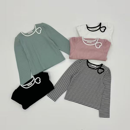 日本童裝 Ly# mine 心形鏤空毛巾布上衣 100-150cm 女童款 秋季 TOPS