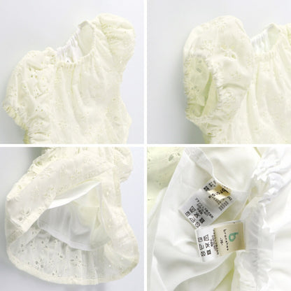 Japanese children's clothing Branches lace top and shorts set 70-80cm girls' newborn baby summer TOPS PANTS 