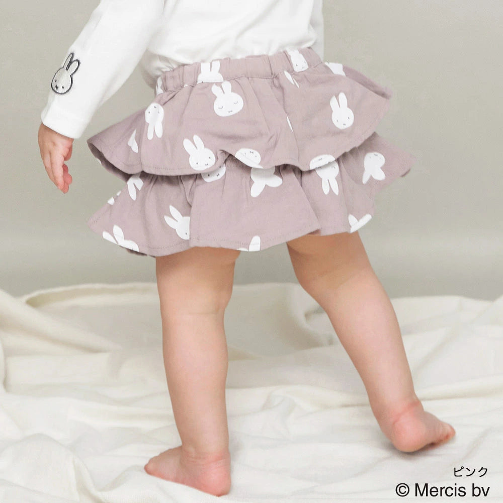 日本童裝 Branshes x miffy 裙邊短褲 50-80cm 女童款 初生嬰兒 秋季 PANTS
