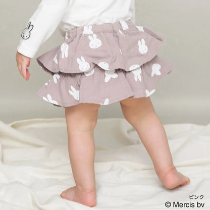 日本童裝 Branshes x miffy 裙邊短褲 50-80cm 女童款 初生嬰兒 秋季 PANTS