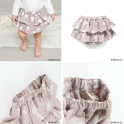 日本童裝 Branshes x miffy 裙邊短褲 50-80cm 女童款 初生嬰兒 秋季 PANTS