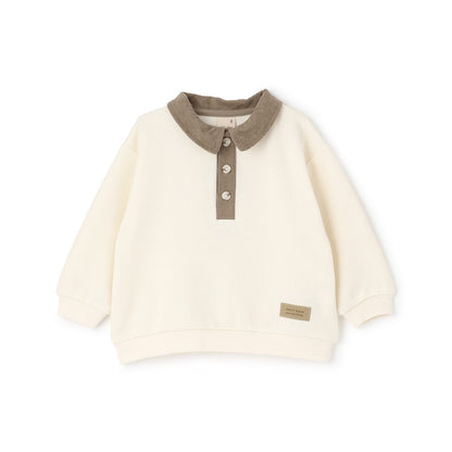 日本童裝 pe#main 抓毛翻領衛衣 90-130cm 男童款 冬季 TOPS