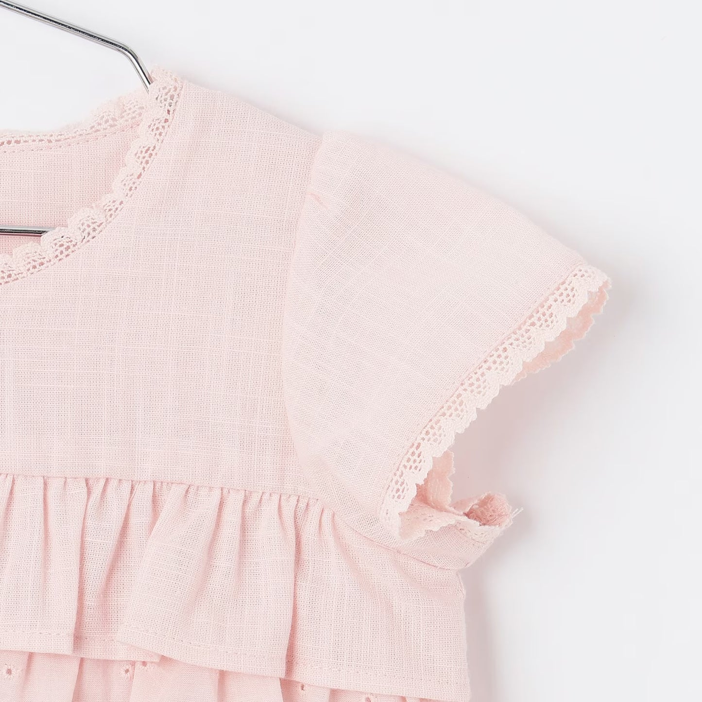 日本童裝 pe#main 蕾絲荷葉邊上衣 80-130cm 女童款 夏季 TOPS