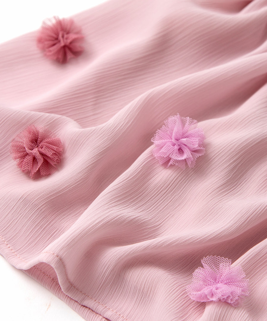 Japanese children's clothing panpantutu ruffled chiffon dress 90-130cm girls summer dresses 