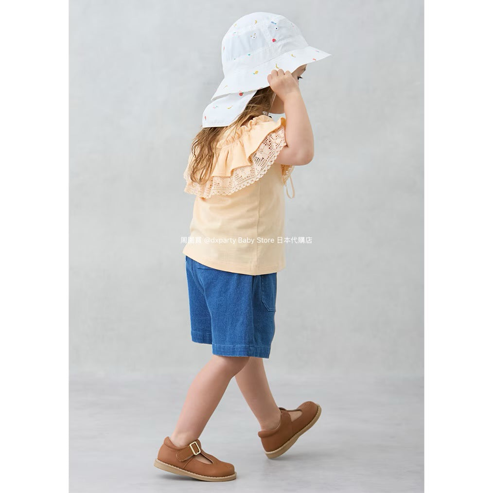 Japanese children's clothing pe#main anti-fouling series casual shorts 80-130cm girls' summer PANTS 