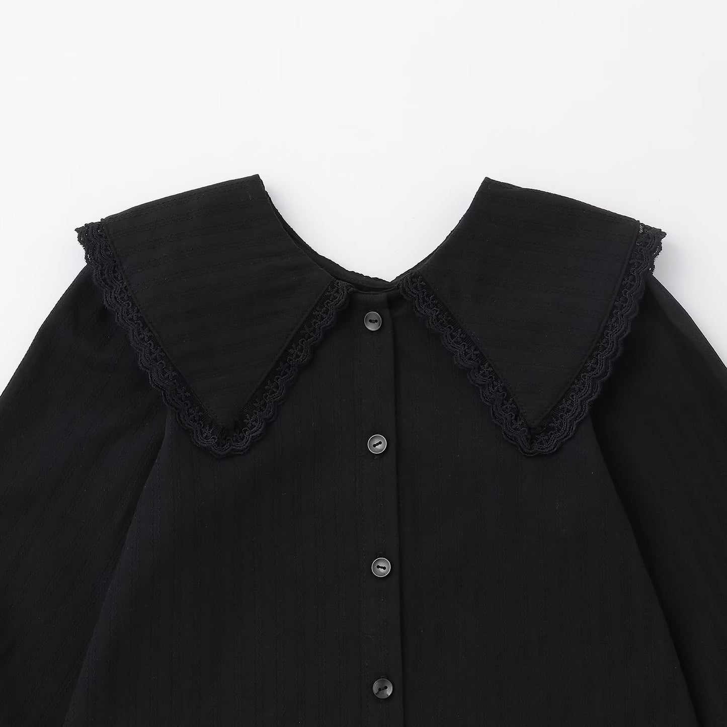 日本童裝 Ly# mine 2Way 前後兩著 荷葉領襯衫 100-140cm 女童款 秋季 TOPS 面試/宴會/表演
