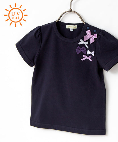 Japanese children's clothing panpantutu UV protection bow top 80-150cm girls summer TOPS 
