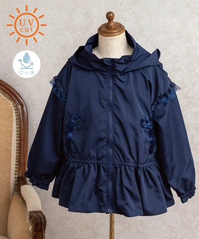 日本童裝 panpantutu 防UV 裙邊連帽外套 80-150cm 女童款 夏季 OUTERWEAR