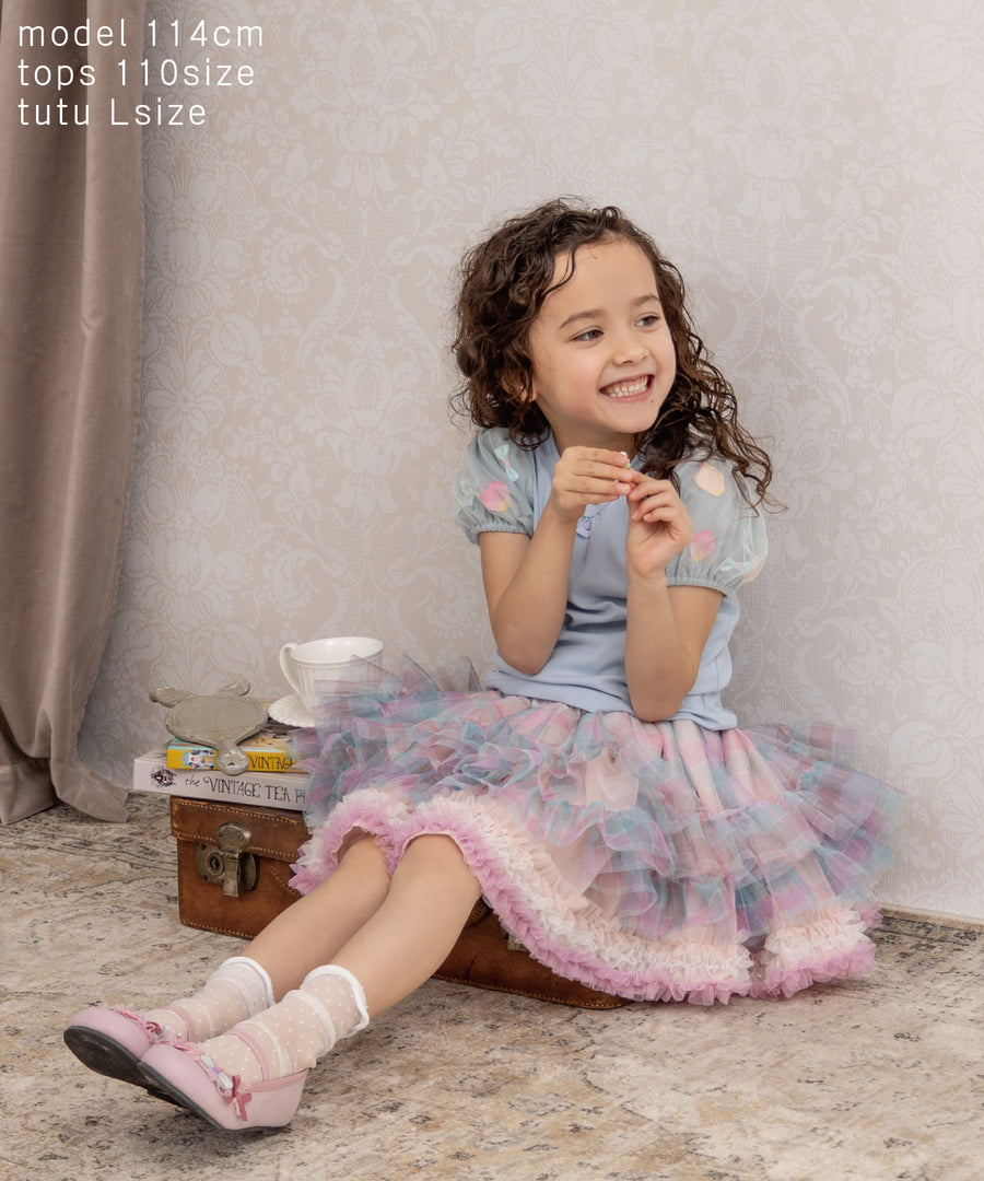 Japanese children's clothing panpantutu retro pink plaid tutu skirt 70-140cm girls newborn baby summer SKIRTS 