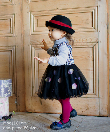 Japanese children's clothing panpantutu floral ribbon bubble dress 80-150cm girls summer dresses 