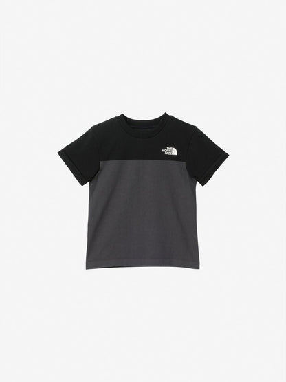 Japanese children's clothing TNF UV protection color block top 130-160cm boys/girls summer TOPS 