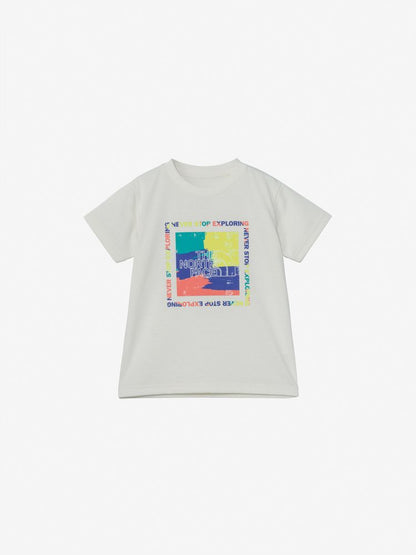 Japanese TNF UV-blocking, quick-drying, colorful logo tops (100-120cm) for boys and girls (summer TOPS) 