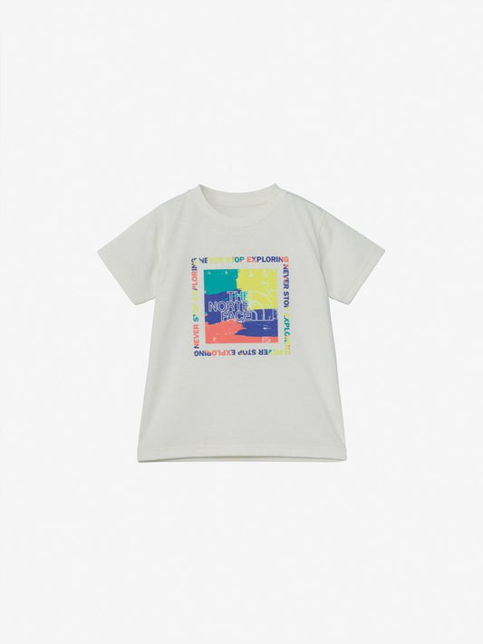 Japanese TNF UV-blocking, quick-drying, colorful logo tops (100-120cm) for boys and girls (summer TOPS) 
