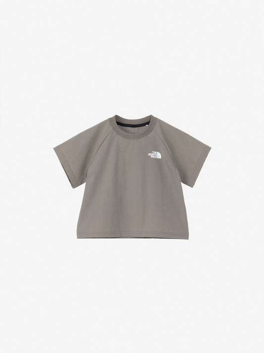 Japanese children's clothing TNF waterproof series high-stretch static care fine logo print top 100-120cm boys/girls summer TOPS 