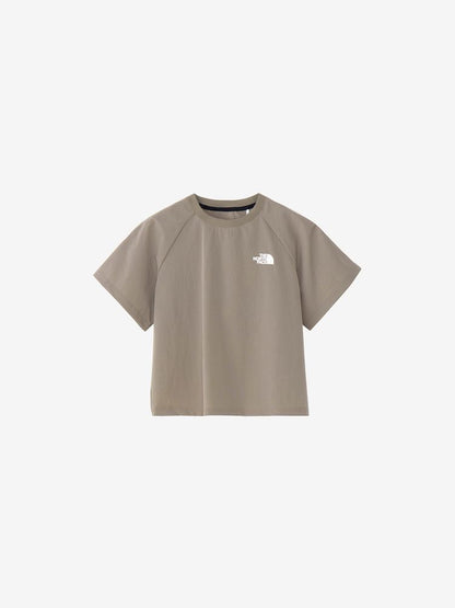 Japanese children's clothing TNF waterproof series high-stretch static care fine logo print top 130-160cm boys/girls summer TOPS 