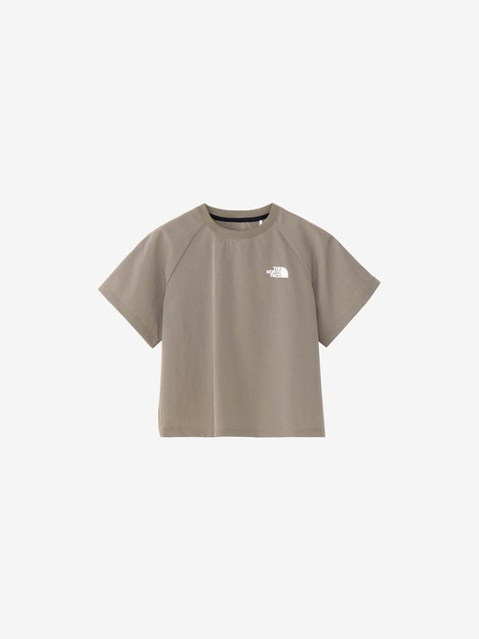 Japanese children's clothing TNF waterproof series high-stretch static care fine logo print top 130-160cm boys/girls summer TOPS 