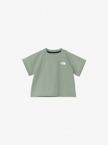 Japanese children's clothing TNF waterproof series high-stretch static care fine logo print top 100-120cm boys/girls summer TOPS 